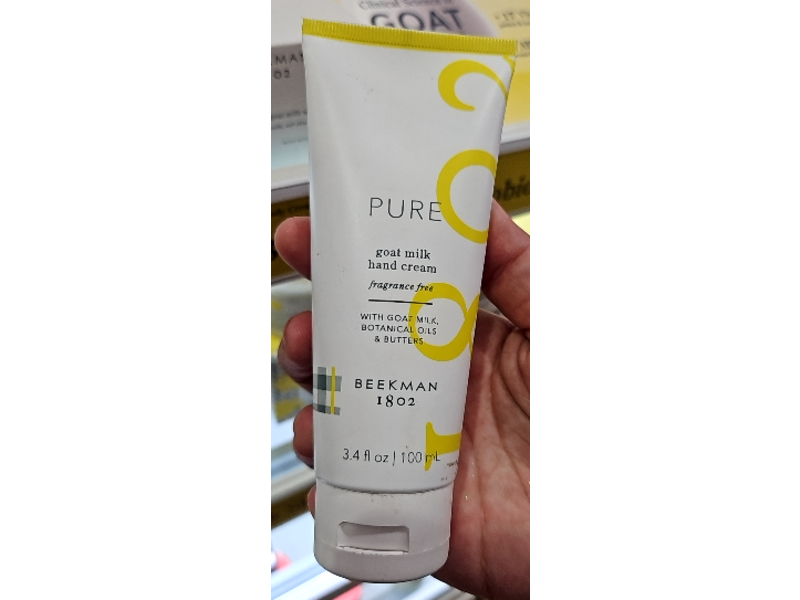 Beekman 1802 Pure Goat Milk Hand Cream, Goat Milk + Botanical Oils & Butters, 3.4 fl oz/100 mL