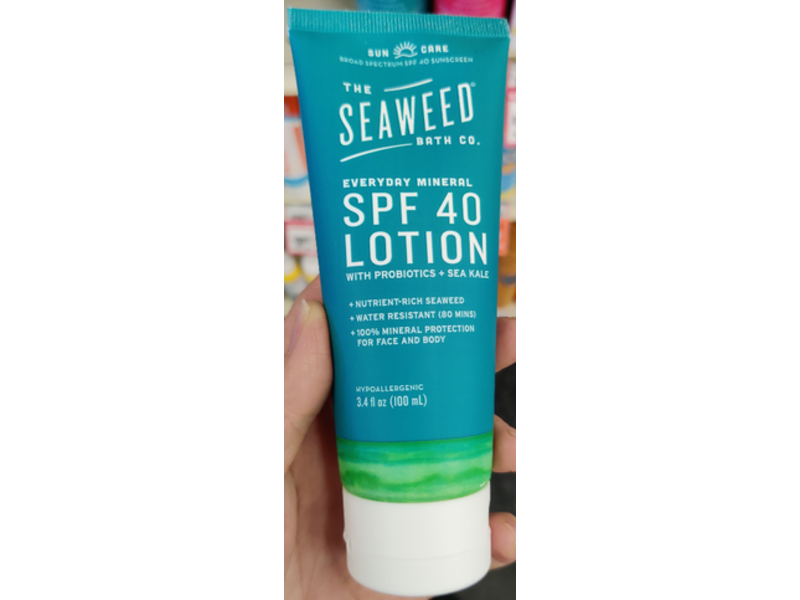 The Seaweed Bath Co. Everyday Mineral Sunscreen Lotion, SPF 40, 3.4 fl oz/100 mL