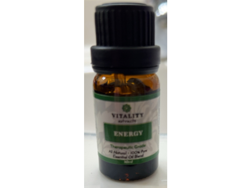 Vitality Extracts Therapeutic Grade All Natural 100 % Pure Essential Oil Blend, Energy, 10 mL