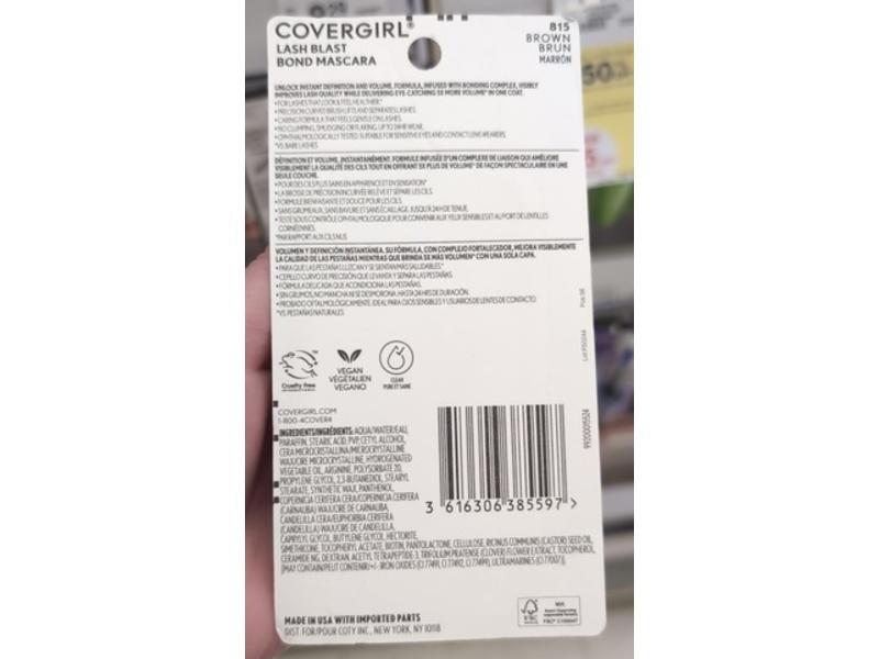 Covergirl Lash Blast Bond Mascara, 815 Brown, 0.44 oz