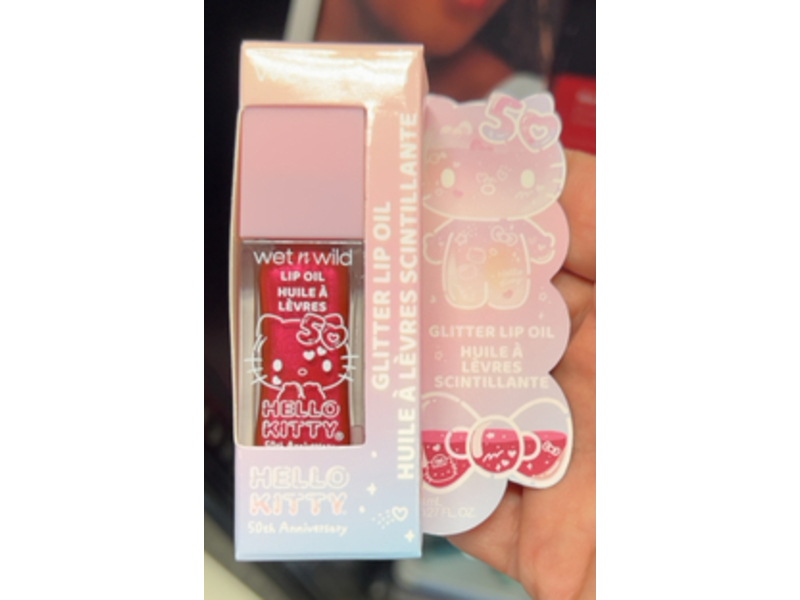 Wet n Wild Hello Kitty Glitter Lip Oil, Magic Apple, 0.27 oz