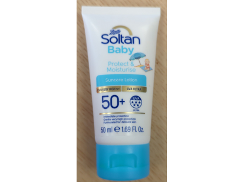 Boots Soltan Baby Suncare Lotion, SPF 50 +, 1.69 fl oz/50 mL