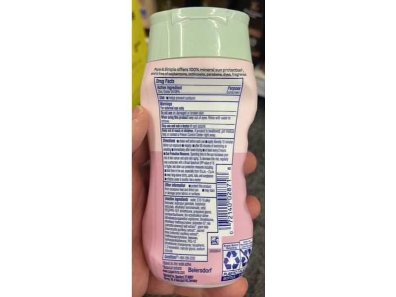 Coppertone Pure & Simple Baby Mineral Sunscreen, SPF 50, 6 fl oz/177 mL
