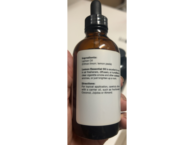 Majestic Pure 100% Pure & Natural Essential Oil, Lemon, 4 fl oz/118 mL