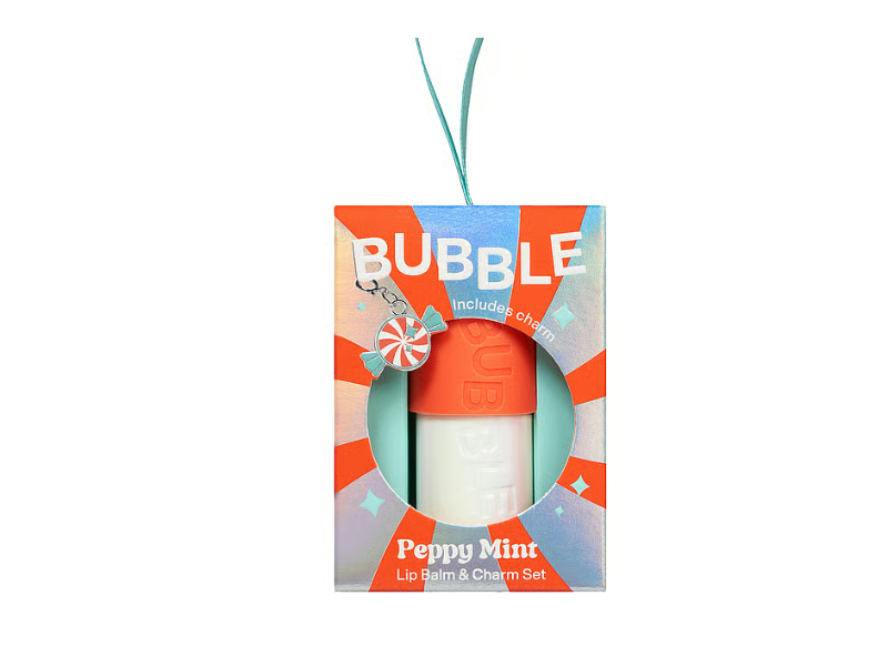 Bubble Skincare Lip Balm & Charm Set, Peppy Mint, 0.15 oz/4.4 g