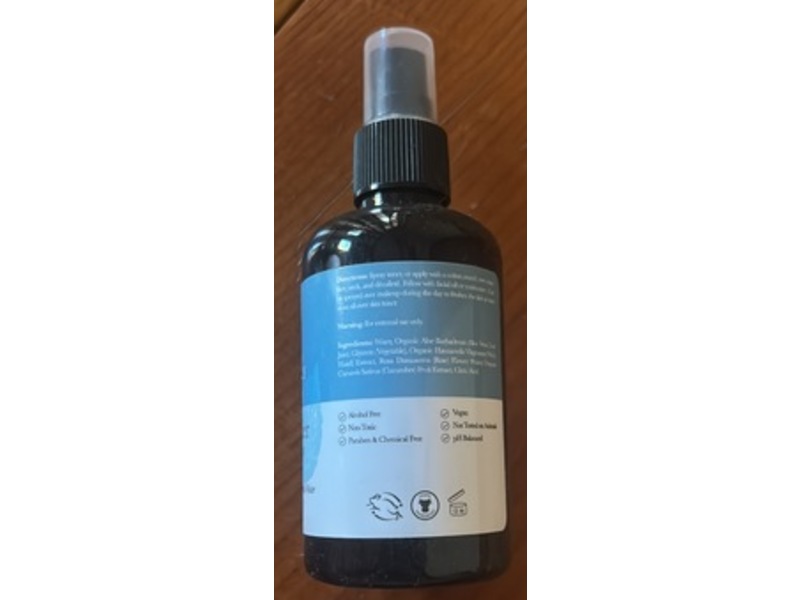 Beauty By Earth Cleanse + Tone Facial Toner, Hazel And Rose Petal Water, 4.7 fl oz/139 mL