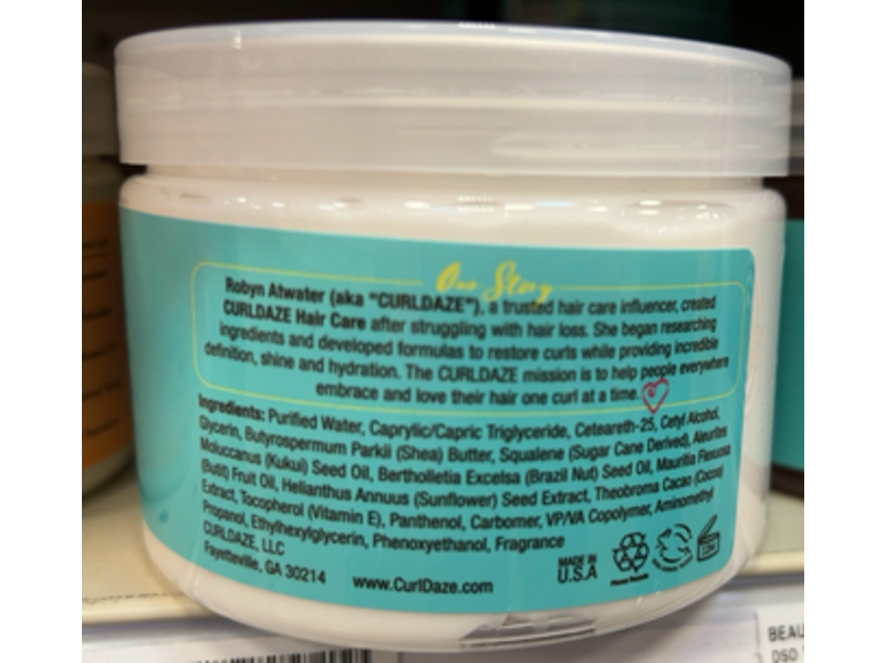 Curldaze Creamy Curl Styler, Kukui Oil, 12 fl oz/355 mL