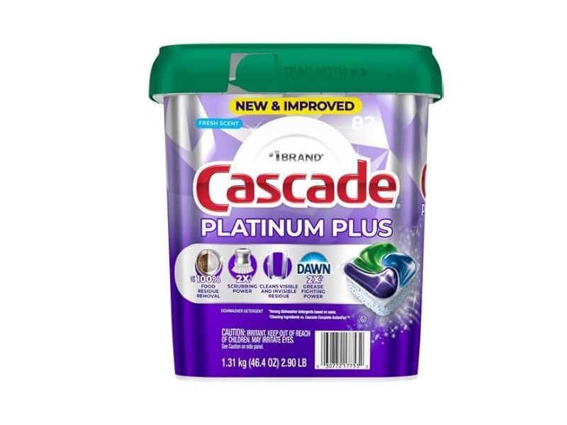 Cascade Platinum Plus ActionPacs, Fresh Scent, 46.4 oz/1.31 kg, 82 Pacs