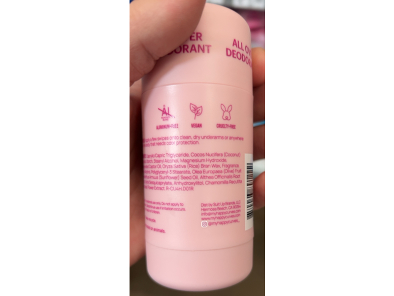 Happy Curves All Over Deodorant, Herbal Citrus, 2.65 oz/75 g