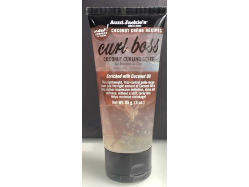 Aunt Jackie's Curl Boss Curling Gel, Coconut Oil, 3 oz/85 g