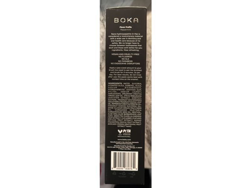 Boka Whitening Nano-Hydroxyapatite Toothpaste, Refresh Mint, 3.4 oz/96 g