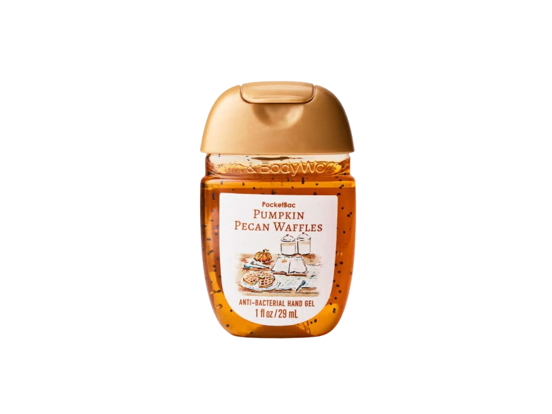 Bath & Body Works PocketBac Anti-Bacterial Hand Gel, Pumpkin Pecan Waffles, 1 fl oz/29 mL