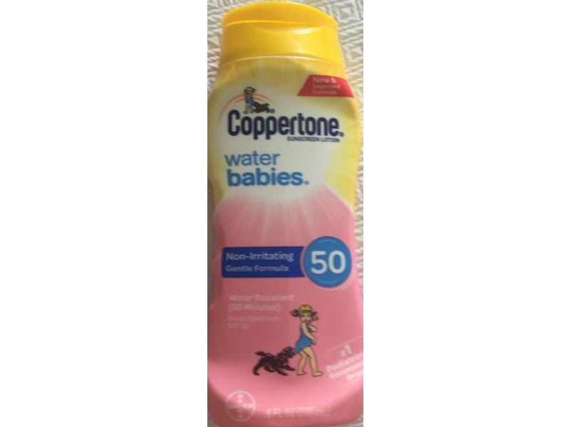 Coppertone Water Babies Sunscreen Lotion, SPF 50, 8 fl oz / 237 mL