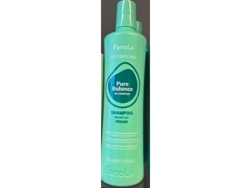 Fanola Pure Balance Shampoo, Vitamins, 11.83 fl oz/350 mL