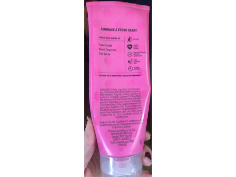 Pink Victoria's Secret Moisture Body Lotion, Fresh & Clean, 8 fl oz