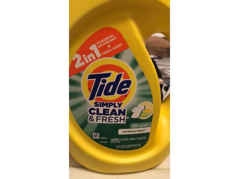 Tide Simply Clean & Fresh Laundry Detergent, Daybreak Fresh, 22 Loads, 31 fl oz | 917 mL