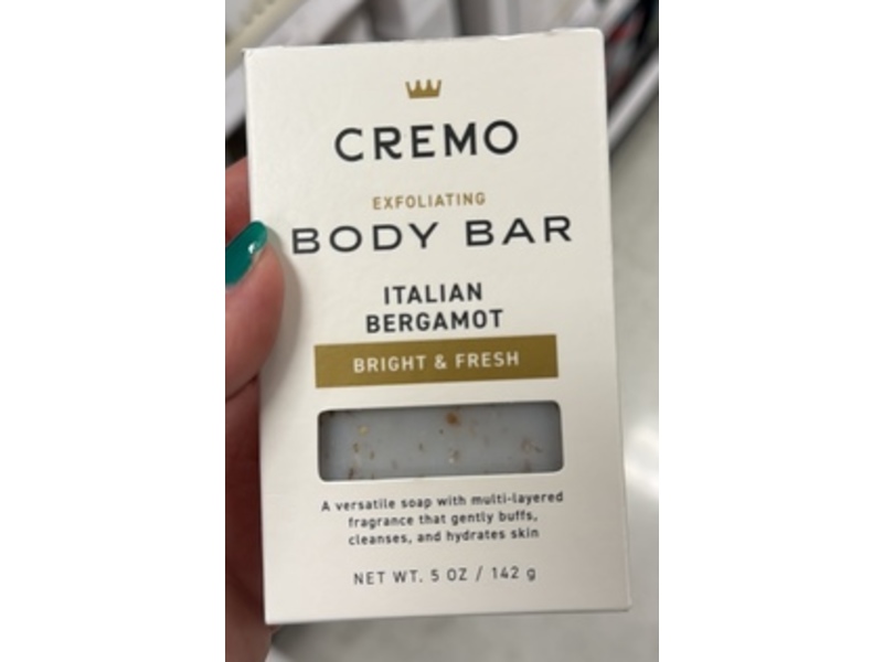 Cremo Exfoliating Body Bar, Italian Bergamot, 5 oz/142 g
