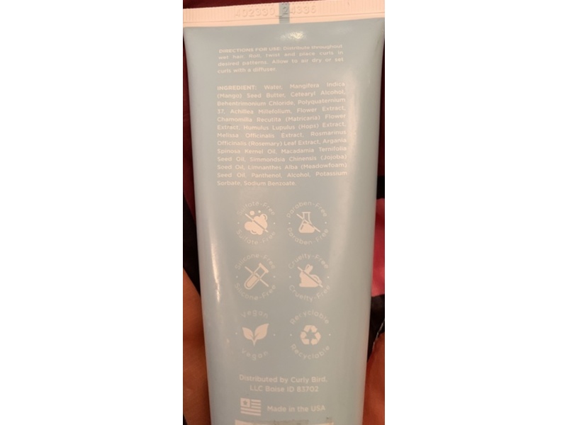 Curly Bird Styling Cream, 4 fl oz/120 mL