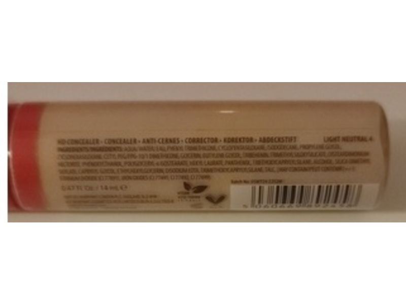 W7 HD Concealer, Light Neutral 4, 0.47 fl oz/14 mL