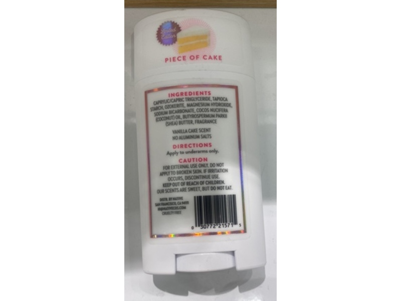 Native Deodorant, Piece Of Cake, 2.65 oz/75 g