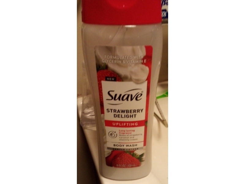 Suave Uplifting Body Wash, Strawberry Delight, 18 fl oz/532 mL