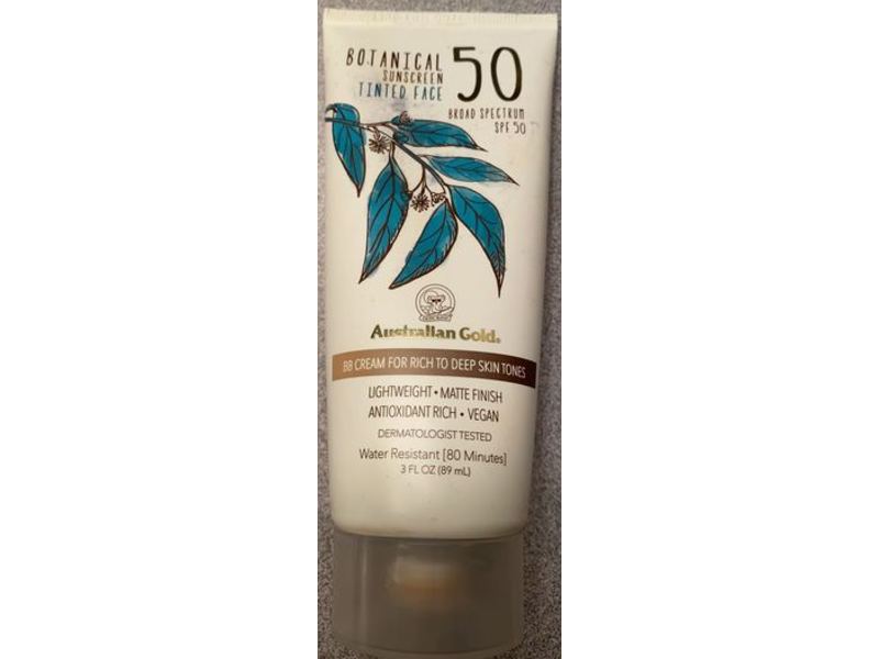 Australian Gold Botanical Sunscreen, Rich To Deep, SPF 50, 3 fl oz/89 mL