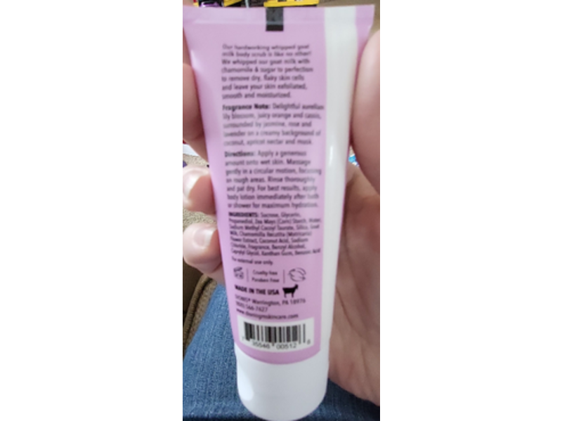 Dionis Goat Milk Whipped Body Scrub, Lavender Blossom, 2 fl oz/59 mL