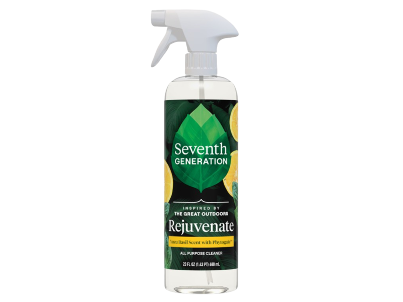 Seventh Generation Rejuvenate All Purpose Cleaner, Yuzu Basil Scent, 23 fl oz/680 mL, Pack Of 4