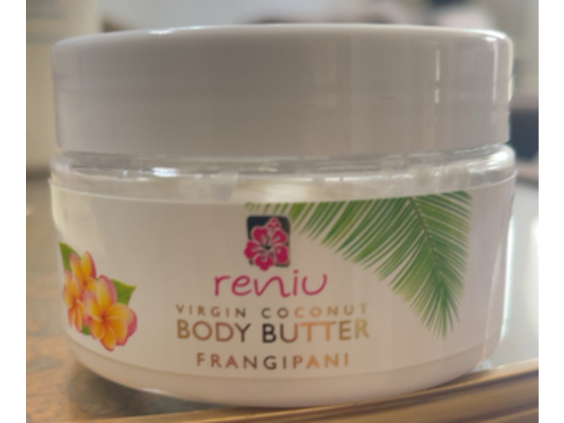 Reniu Virgin Coconut Body Butter, Frangipani, 4 oz/120 mL