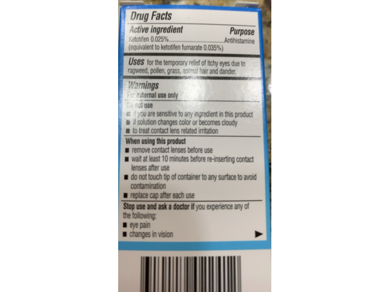Alaway Bauch & Lomb Eye Itch Relief Drops, 0.34 fl oz/10 mL, Pack Of 6