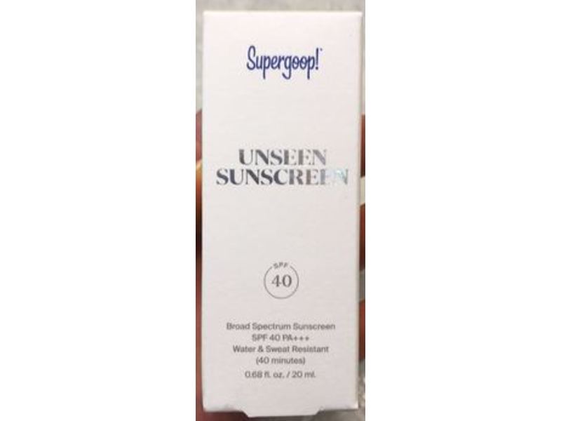Supergoop! Unseen Sunscreen, SPF 40 PA+++, 0.68 fl oz (20 mL)