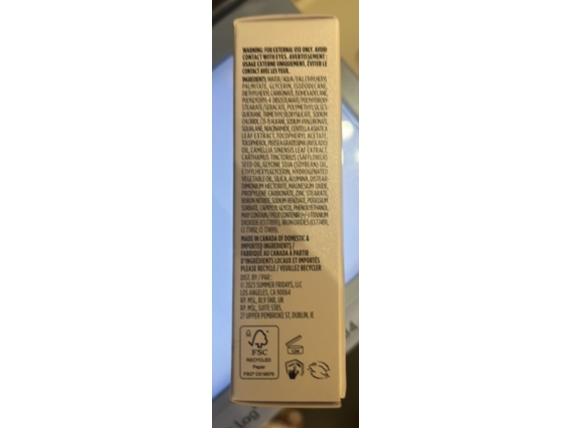 Summer Fridays Sheer Skin Tint, 4.5 Medium, 1 fl oz/30 mL