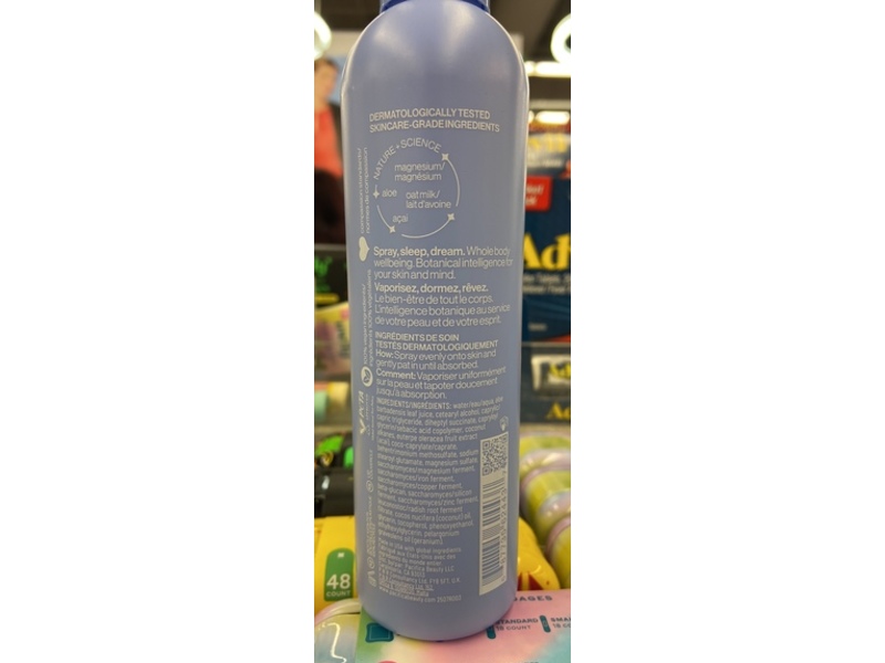 Pacifica Magnesium Body Spray, Dream Milk, 8 fl oz/236 mL