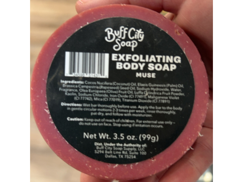 Buff City Soap Exfoliating Body Soap, Muse, 3.5 oz/99 g