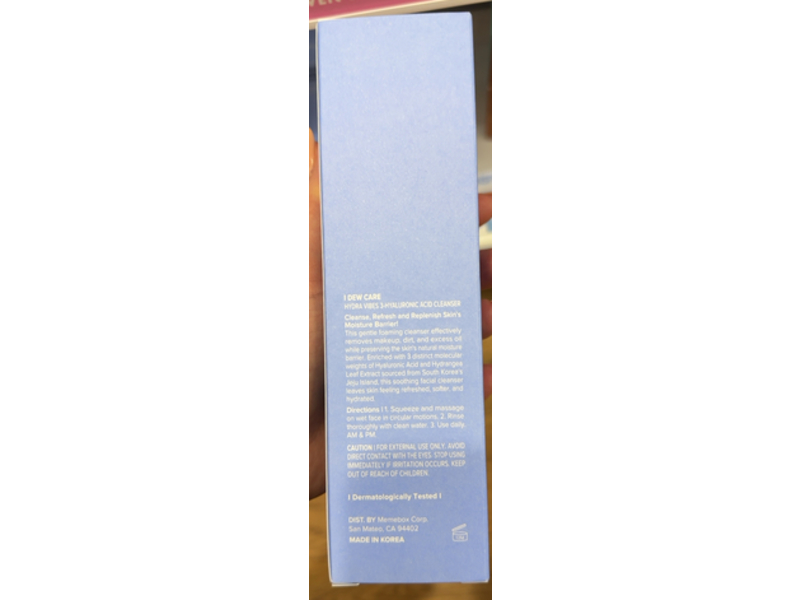 I Dew Care Hydra Vibes 3-Hyaluronic Acid Cream Cleanser, Jeju Hydrangea, 5.07 fl oz/150 mL