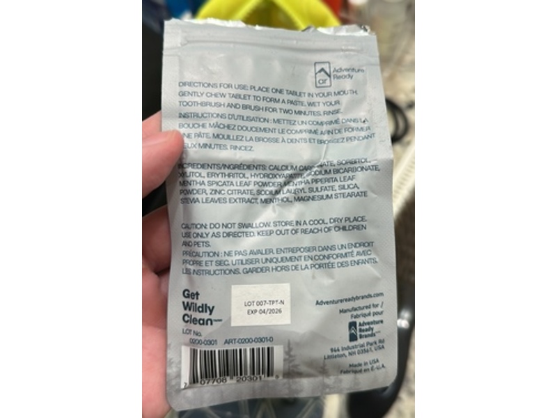 Adventure Ready Toothpaste Tablets, 30 Count