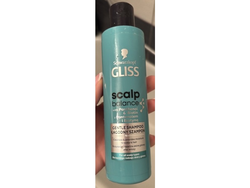 Schwarzkopf Gliss Scalp Balance Gentle Shampoo, Panthenol & Biotin, 200 mL