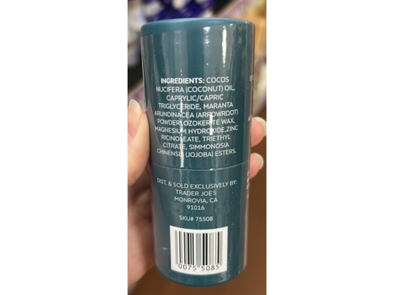 Trader Joe's Deodorant, Unscented, 1.8 fl oz/51 g