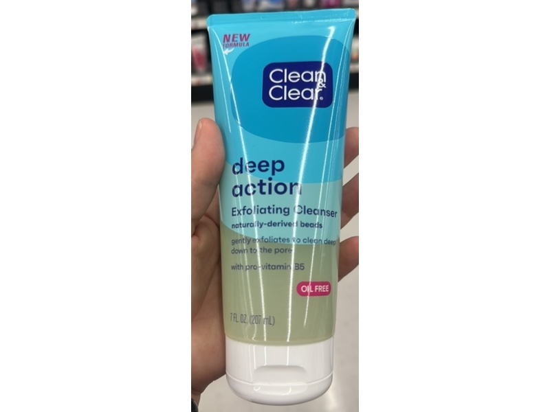 Clean & Clear Deep Action Exfoliating Cleanser, 7 fl oz/207 mL