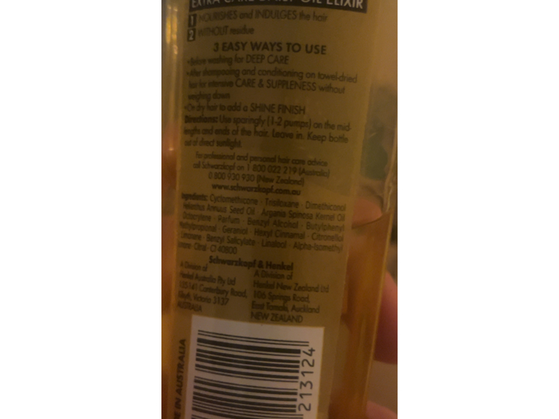 Schwarzkopf Extra Care Daily Oil Elixir, 75 mL