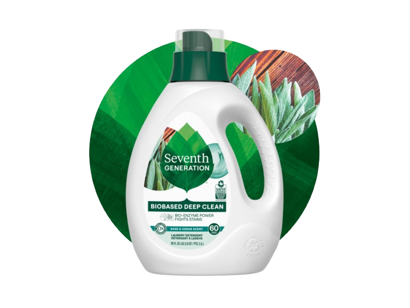 Seventh Generation Biodegradable Liquid Laundry Detergent, 60 Loads, Sage & Cedar, 90 fl oz/2.6 L