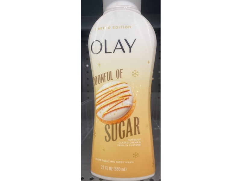 Olay Moisturizing Body Wash, Spoonful Of Sugar Glazed Crème & Vanilla Custard, 22 fl oz/650 mL
