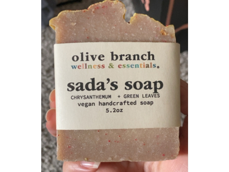 Olive Branch Sada's Bar Soap, Chrysanthemum + Green Leaves, 5.2 oz