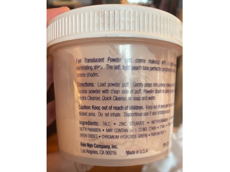 Ben Nye Translucent Face Powder, Fair, 8 oz/226 g