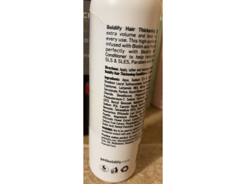 Boldify Hair Thickening Shampoo, 8 fl oz/236 mL