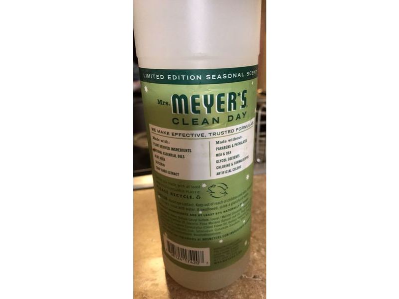 Mrs. Meyer's Clean Day Dish Soap ,Iowa Pine Scent, 16 fl oz/473 mL