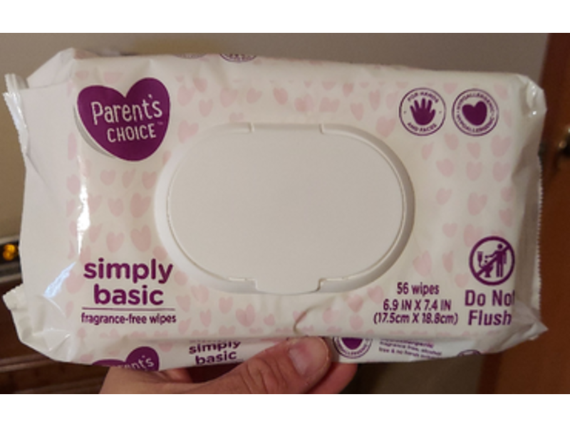 Simply Basic Fragrance Free Wipes, 56 Count