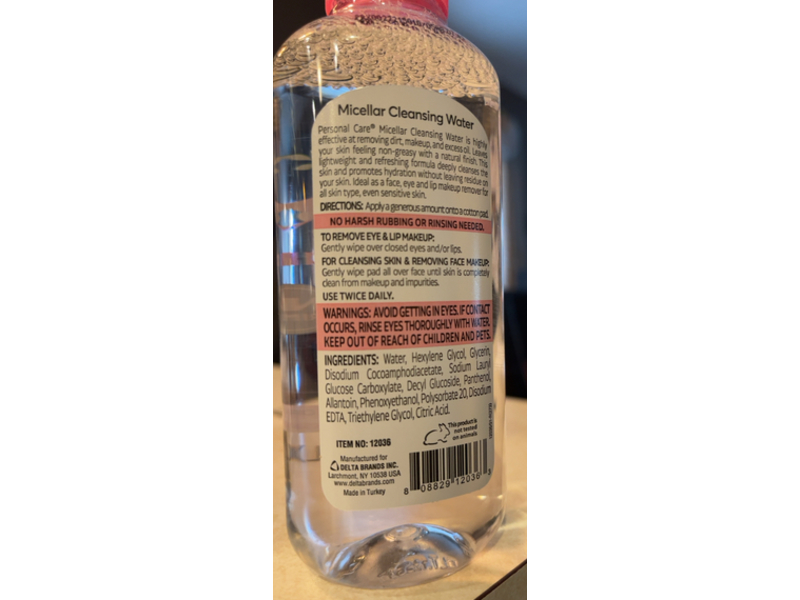 Personal Care All In One Micellar Cleansing Water, 8 fl oz/236 mL