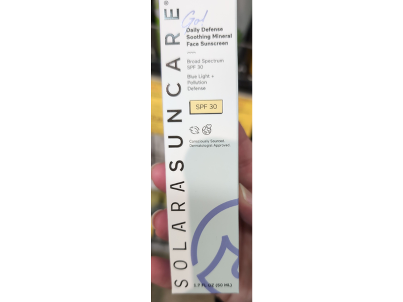 Solara Suncare Daily Defense Mineral Sunscreen, SPF 30, 1.7 fl oz/50 mL