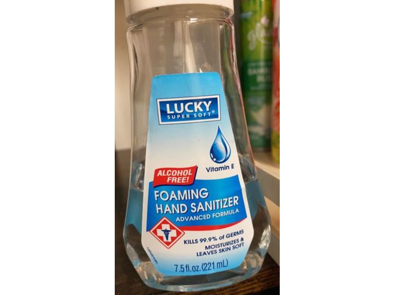 Lucky Super Soft Foaming Alcohol-Free Hand Sanitizer,, 7.5 fl oz/221 mL